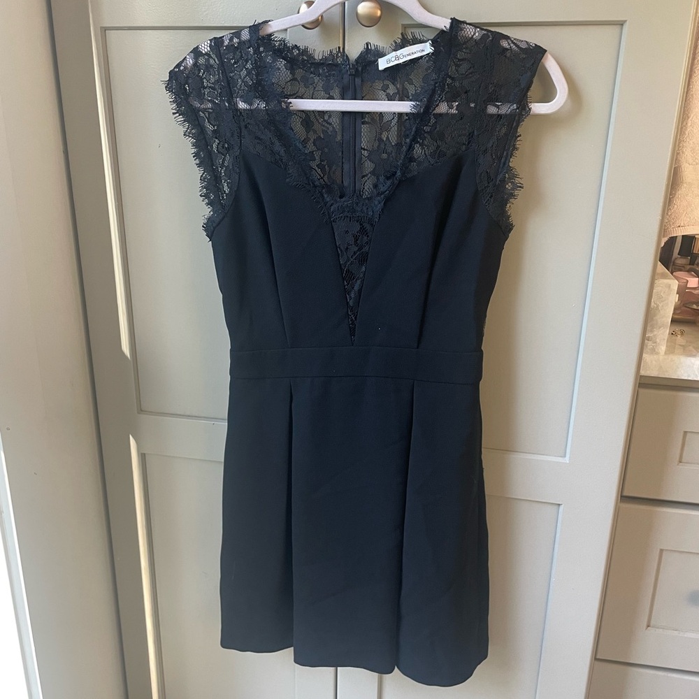 BCBGeneration Black Lace Mini Dress